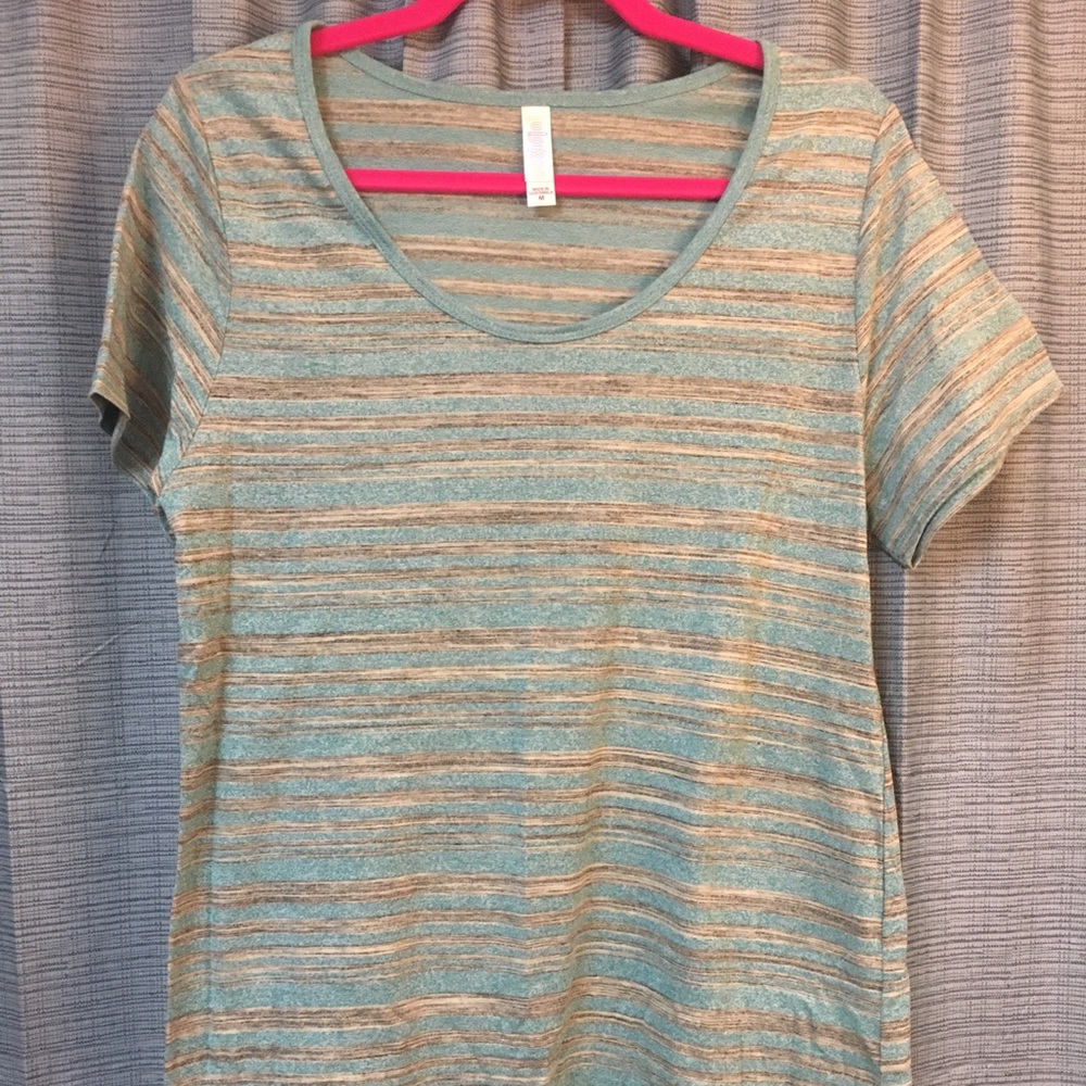 Teal and Grey Medium LuLaRoe Classic T (NWOT)